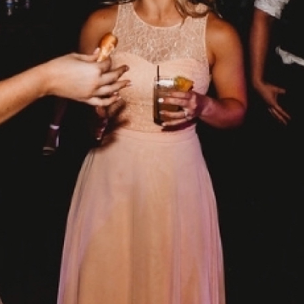 Peach Azazie Bridesmaid Dress | Size 4